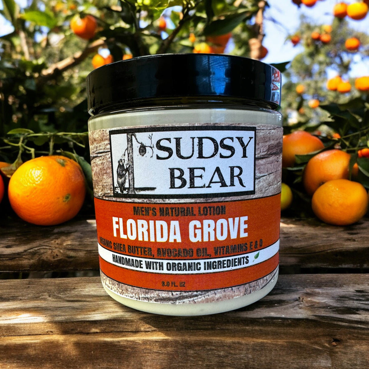 Florida Grove Men's Natural Lotion – SUDSY BEAR SOAP COMPANY