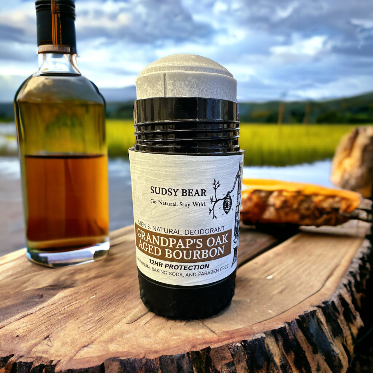 Grandpap's Oak Aged Bourbon-Natural Deodorant – SUDSY BEAR SOAP
