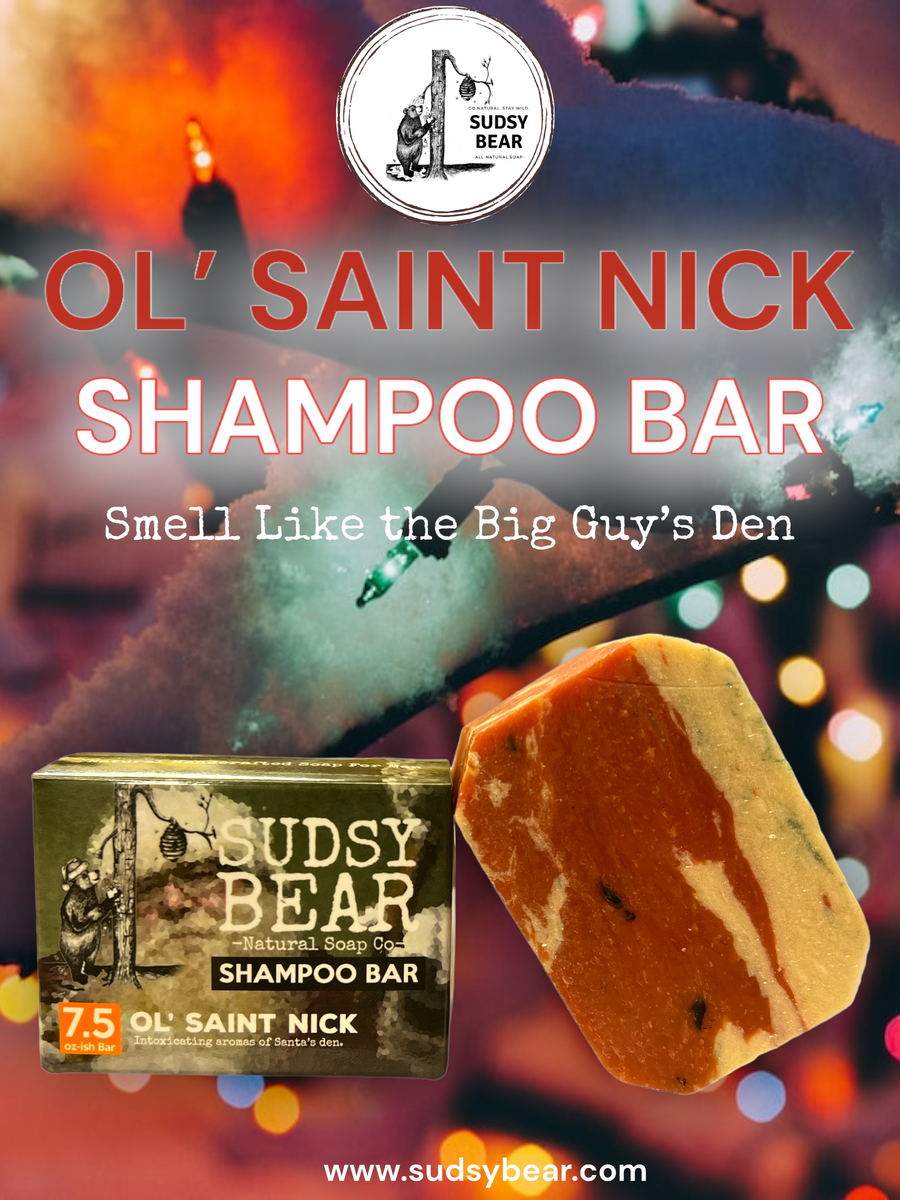 Ol' Saint Nick Shampoo Bar – SUDSY BEAR SOAP COMPANY