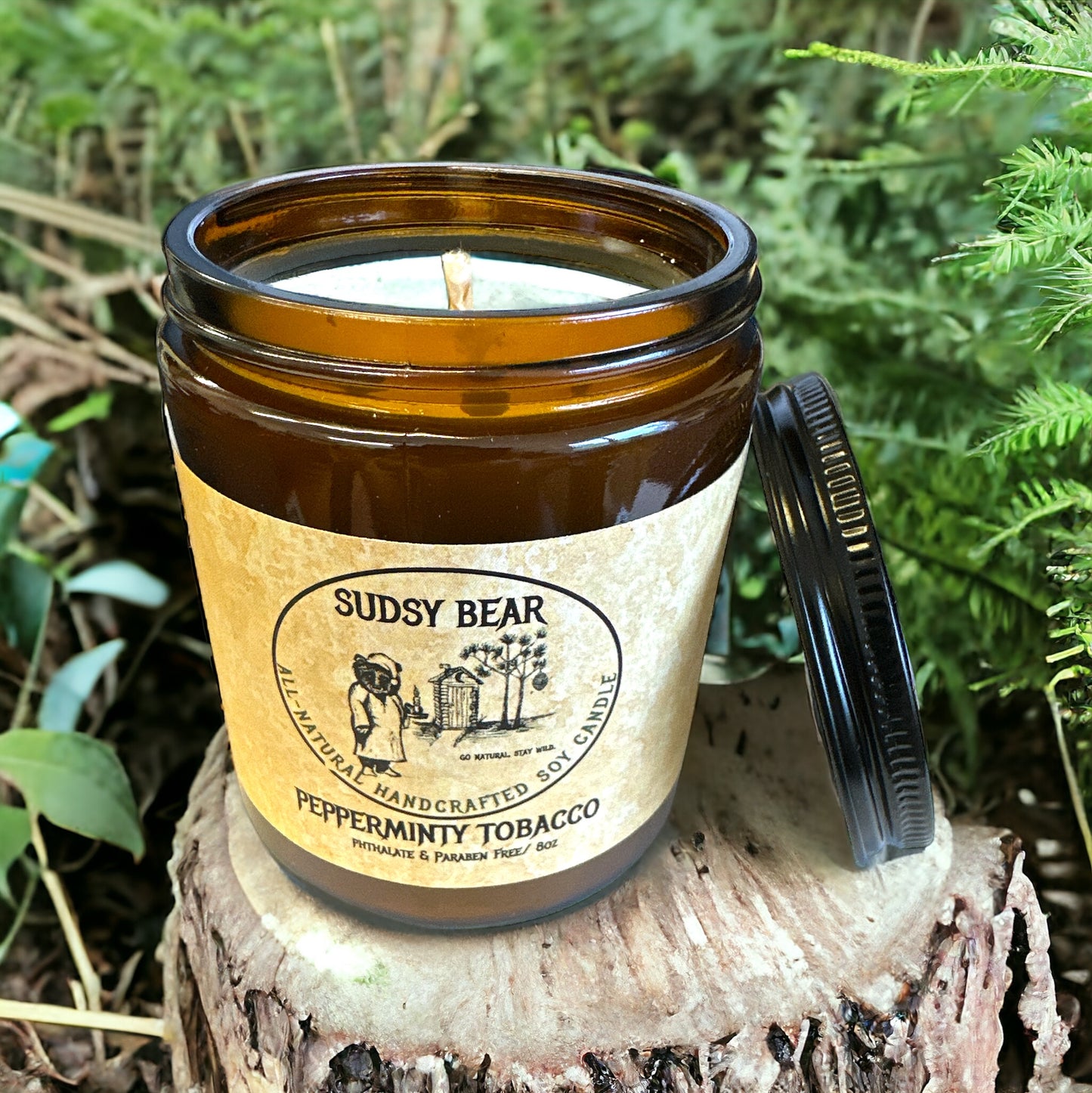 
                  
                    PEPPERMINTY TOBACCO-ALL NATURAL CANDLE
                  
                